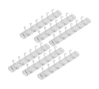VALICLUD 6Pcs A7 Metal Binder Mechanism Set White 6-Hole Round Ring Binding Spines 2Cm Diameter for DIY Planner Replacement and Loose Leaf Organizers in Office and Study