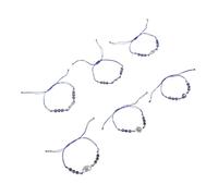 VALICLUD 6pcs Adjustable Evil Eye Bracelets with Craft Spacer Beads for Women and Men Beaded String Protection Jewelry Ergonomic Fit for Daily Wear and Gifting