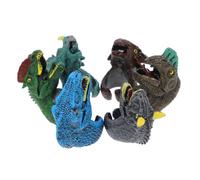 VALICLUD 6pcs Animal Finger Rings for Party Favors Goodie Bag Stuffers Dinosaur and Wildlife Cognitive Rings for Storytelling Role Play and Creative Pretend Play Activities