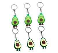 VALICLUD 6pcs Avocado Keyring Keychain Cute Avocado Shape Creative Keyring for Women Fashion Keychain