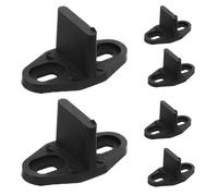 VALICLUD 6pcs Black Plastic Barn Door Floor Guides for Sliding Pocket Doors for Smooth Operation in Home Improvement