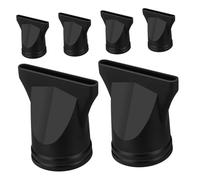 VALICLUD 6pcs Black Plastic Hair Dryer Diffuser and Nozzle Attachment for Hair Drying and Styling Lightweight Portable Hairdressing Tool Compatible with Hairdryers