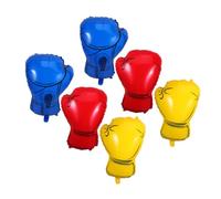 VALICLUD 6pcs Boxing Gloves Balloons Party Supplies Wrestling Party Decorations Boxing Gloves Foil Balloon Wrestling Balloons Sport Birthday Decorations Birthday Decors Aluminum Film