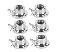 VALICLUD 6pcs Cast Iron Barbell Collars Self-locking Anti-slip Hex Nuts for Dumbbell and Barbell Weight Secure Fit Workout Accessory