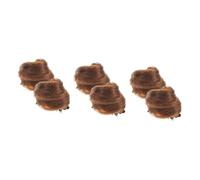 VALICLUD 6pcs Cat Ear Hair Bun Extensions for Women Clip Hairpiece Easy Use Bun Hair Accessory Soft Glossy Material for for Cosplay Daily Wear
