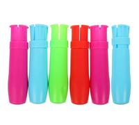 VALICLUD 6pcs Chalk Clip Holder Plastic Chalk Cover Water-soluble Reduce Pollution Pp Material Assorted Colour Writing Learning Classroom Use Random Color