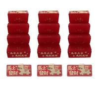 VALICLUD 6pcs Chinese New Year Red Envelopes with Zodiac Horse Design, Foldable Six-Link Style Paper Envelopes, Vibrant Fade-Resistant Colours, for Weddings and Celebrations