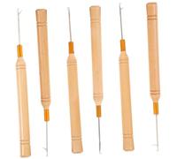 VALICLUD 6pcs Crochet Hair Hooks Latch Hooks for Dreadlock Extensions Dreadlocks Making Tool for Braiding Fringe