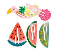 VALICLUD 6pcs Cute Printed Hair Clips for Vibrant Snap Barrettes Stylish Hair Decorations for Teens Non Slip Grip Comfortable Wear for All Occasions