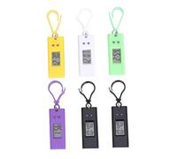 VALICLUD 6Pcs Digital Keychain Watches Small Pocket Clock Ring Timepiece for Students Plastic Construction Accurate Movement Random Colors Random Color