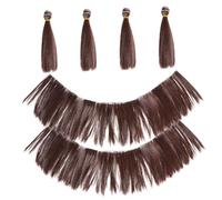 VALICLUD 6pcs Doll Hair Wigs DIY Craft Extensions Straight Synthetic Hair for Doll Making Supplies for Creative Projects and