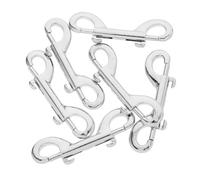 VALICLUD 6pcs Double Ended Stainless Steel Pet Buckle Dog Leash Trigger Clips Heavy Duty Snap Hooks for Secure Walking Training and Outdoor Adventures