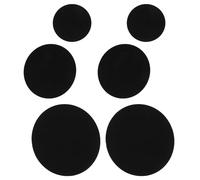 VALICLUD 6Pcs Double-Sided Felt Coasters Set - Absorbent Round Plant Saucers and Drink Mats, Patio Gardening Supplies for Indoor Outdoor Use, Black Felt Pads in 10Cm, 15Cm 20Cm Diameter