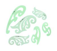 VALICLUD 6pcs Drawing Template Stencil Drawing Geometric Rulers 9.8x6.7inch Lightweight Premium Plastic Geometric Figures and Offices Suitable for Adults and Students