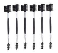 VALICLUD 6pcs Dual Head Eyebrow Brush and Eyelash Comb for Grooming and Shaping Brows with Fine Teeth Lash Separator Comfortable Durable Bristles for Natural Definition and Flake Removal
