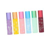 VALICLUD 6Pcs Essential Oil Roller Bottles Pattern Printed Containers with Roller Balls Travel Friendly Refillable Perfume Bottles for Oils and Aromatherapy