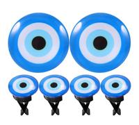 VALICLUD 6pcs Evil Eye Car Air Freshener Clips Glass Creative Stylish Portable Decorative Vent Accessories Resistant to Fading Lightweight for Office and Wardrobe