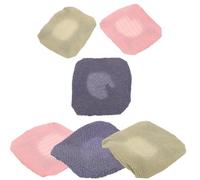 VALICLUD 6pcs Exfoliating Bath Wash Cloth Replacement Pads for Body Scrubber Brush Hygienic Back Scrub Mitts with Grey Green Pink Colors Deep Cleansing Dead Skin Remover for Men Women
