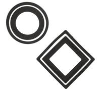 VALICLUD 6pcs Fish Feeding Rings Set for Aquarium 3 round 3 Square Floating Plant Rings for Betta Fish Goldfish Turtle Tanks for Aquatic Plants Control