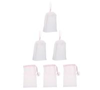 VALICLUD 6pcs Foaming Soap Saver Nets for Face and Body Handmade Soap Bubble Maker with Flexible Skin-friendly Material Drawstring Design for Easy Hanging and Quick Drying