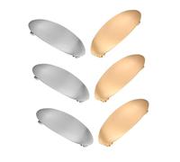 VALICLUD 6pcs French Oval Hair Barrettes for Women Metal Hair Clips Chic Parisian Design Secure Hold for Formal Events Casual Wear Wedding Parties Gold Silver Mix