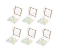 VALICLUD 6pcs Glitter Eyelash Case Portable Square False Eyelash Packaging Box Lightweight Holder with Tray for Easy Storage and Travel Chic Design for Women
