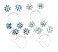 VALICLUD 6Pcs Glitter Snowflake Hair Hoops Unique Hair Accessories for Christmas Parties Comfortable Headdress for Women Fun Holiday Decoration Easy to Wear and Impress