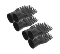 VALICLUD 6pcs Hair Dryer Comb Attachment Heat Resistant Plastic Nozzle for Fast Drying and Styling Wide Tooth Detangling Tool for Hairdressers