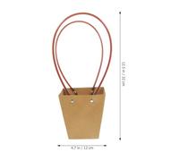 VALICLUD 6pcs Handheld Bouquet Packing Bags Kraft Paper Waterproof Floral Wrap Bags with Handle Simple and Generous Style for Flower Bouquet Packaging