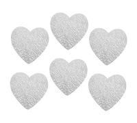VALICLUD 6Pcs Heart Shaped Dining Placemats Wear-resistant Table Mats Heat Resistant for Home Kitchen Restaurant Decor