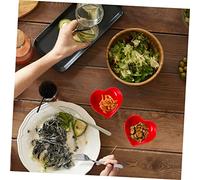 VALICLUD 6Pcs Heart Shaped Sauce Dishes Microwave Dishwasher Safe Sweet Sauce Plates for Dips Oil Vinegar Sushi Serving Home Restaurant Parties Baking and BBQ