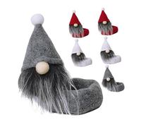 VALICLUD 6pcs Holiday Wine Bottle Gnome Covers Adjustable Festive Goblet Ornaments for Christmas Table Decor Soft Flexible Fabric Fits Bottles for Homes Restaurants Bars and Winter