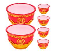 VALICLUD 6Pcs Holy Offering Cups Anti-Aging Desktop Buddhism Chalice for Temple Worship Ritual Water Serving Stable Practical Decorative