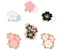 VALICLUD 6pcs Japanese Cherry Blossom Brooch Material Decorative Corsage Pins for Women Wedding Party Accessories and Stylish