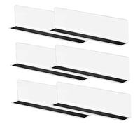 VALICLUD 6pcs Magnetic Supermarket Shelf Dividers Shaped Pet Organizers for Commodity Classification Bread Drinks Storage Shelves Space Saving Easy Installation
