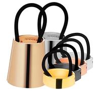 VALICLUD 6pcs Metal Ponytail Cuffs Hair Ties Set with 4 Colors Rose Gold Gold Silver Black for Thin Hair Women Girls Accessories Stylish Rope Holders