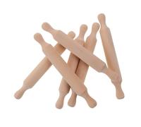 VALICLUD 6pcs Mini Rolling Pin Set Children Baking Rolling Sticks Wooden Playhouse Toy Kitchen Accessories for Boys and Girls Pretend Play