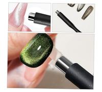 VALICLUD 6pcs Nail Magnet Sticks for Cat Eye Nail Art for Manicure and Salon Use Black and Pink Cylindrical Design
