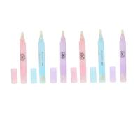 VALICLUD 6pcs Nail Polish Corrector Pen and Nail Art Correction Pen Manicure Supply 3 Colors (light Blue, Light Purple, Light Pink) and Salon Use