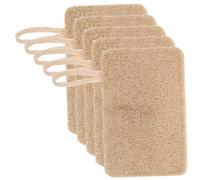 VALICLUD 6pcs Natural Loofah Dishwashing Sponges 7x11cm Dual-Sided Soft Kitchen Cleaning Sponge with Hanging Rope for Eco-Friendly Kitchen Use