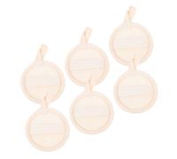 VALICLUD 6pcs Natural Loofah Scrubber Pads Reusable Exfoliating Face and Body Cleansing Makeup Remover Towels for Women Men Elderly Enhance Skin Texture Boost Skincare Absorption