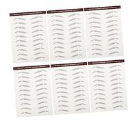 VALICLUD 6pcs Natural Looking Eyebrow Stickers for Professional Makeup Realistic Hairy Brow for Sparse Over Plucked Eyebrows for Makeup Lovers and Beauty Bloggers
