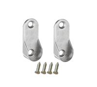 VALICLUD 6Pcs Oval Closet Rod End Supports Heavy Duty Wardrobe Tube Brackets with Screws Cast Metal Clothes Rod Holders for Clothing Racks and Space Saving Hanging