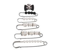 VALICLUD 6pcs Pearl Brooch Safety Pin Set for Women Chic Decorative Pins for Clothing Dresses and Accessories Unique High Grade Craftsmanship for Parties and Everyday Wear