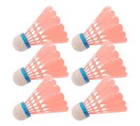 VALICLUD 6pcs Plastic Badminton Shuttlecocks with Stable Flight and Foam Material, Compatible with Rackets, for Backyard Game and Outdoor Play, High-speed Windproof Birdies for Beginners