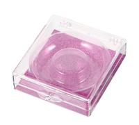 VALICLUD 6pcs Plastic Eyelash Storage Box with Lash Tray and Shiny Bottom Cards, Square Lash Organizer Case for False Eyelashes, Good Seal to Keep Them Clean and Light in Weight