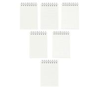 VALICLUD 6pcs Portable Mini Notepads Paper Notepad Spiral Bound with Cover Flat Page Writing Multipurpose Simple Fashionable Design for Writing A Summary and Daily Planning