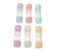 VALICLUD 6pcs Portable Travel Contact Lens Storage Case with Double Compartment and Easy Left and Right Distinction, Compact Plastic Lens Holder Box for Outdoor Storage and Travel Use