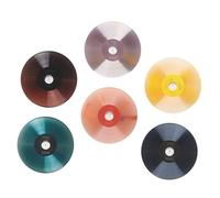 VALICLUD 6pcs PVC Vinyl Record Wall Stickers Retro Music Studio Decals for Bedroom Living Walls Vintage Home Decor Self-Adhesive Art