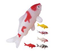 VALICLUD 6pcs Realistic Koi Fish Models Tiny Plastic Aquarium Decor for Fish Tank Decoration Photography Props High Realism for Aquatic Habitat